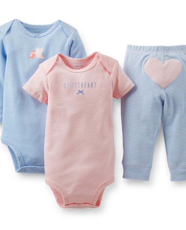 Pembe Mavi Body ve Pantolon Takımı