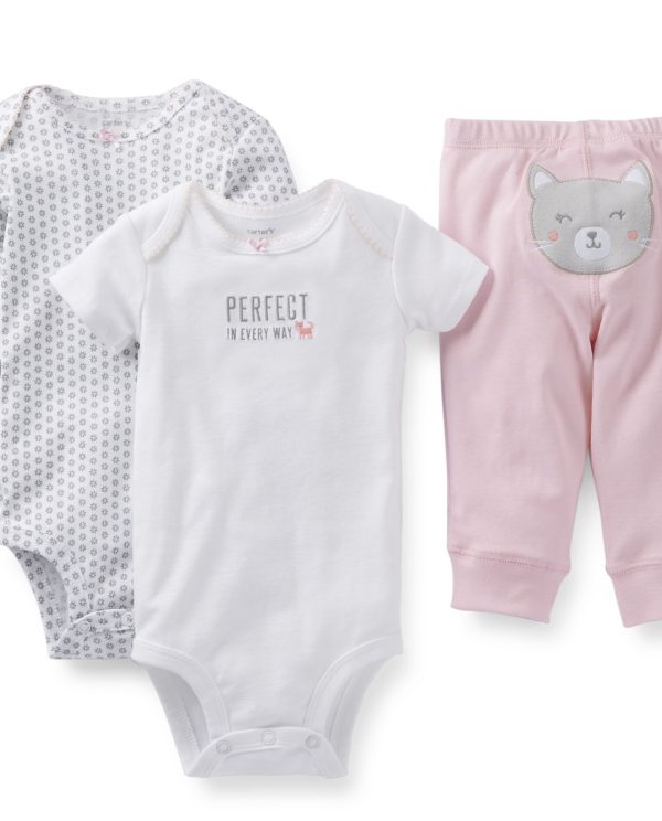 Gri Beyaz Body ve Pembe Pantolon Takımı