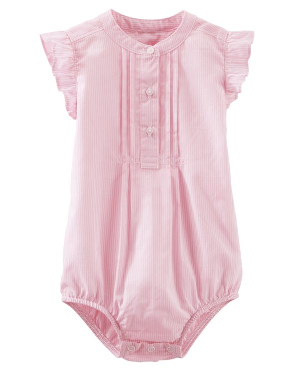 Pembe Fırfır Kollu Body
