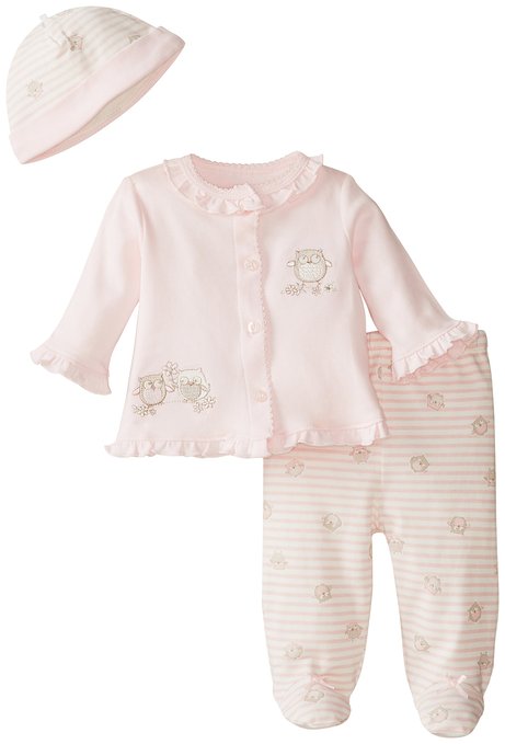 Pembe Şapkalı Hırka ve Pantolon Takımı
