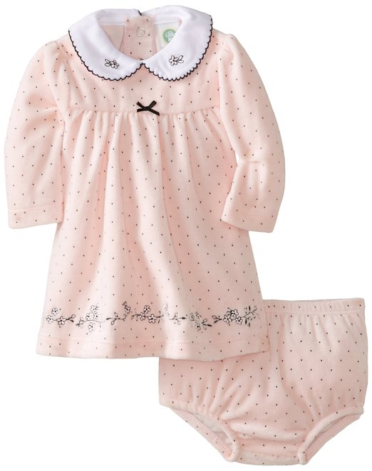 Pembe Bebe Yakalı Elbise ve Külot