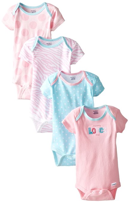 Pembe Mavi Desenli Beşli Body