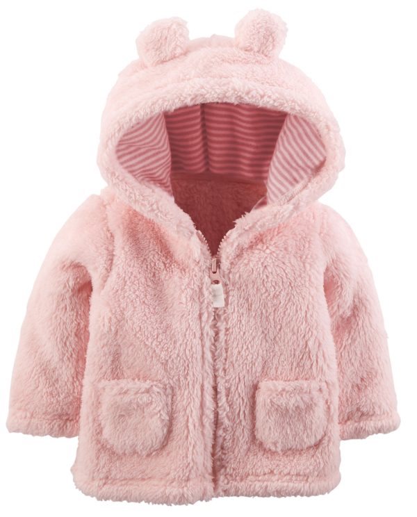 Pembe Kulaklı Pelüş Ceket