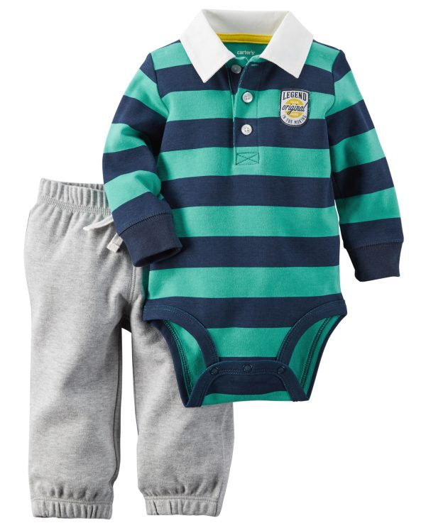 Yeşil Lacivert Polo Body ve Pantolon