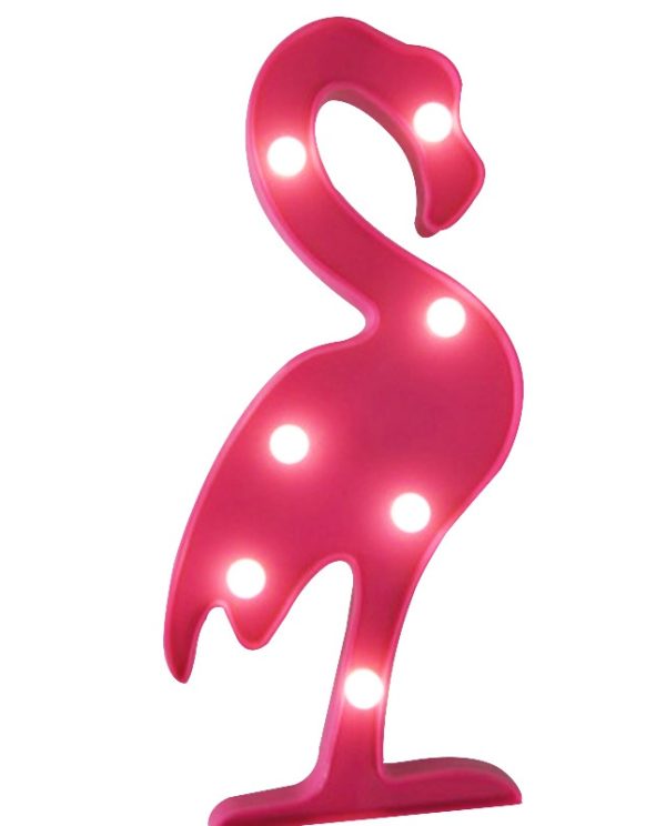 Pembe Flamingo Şeklinde Dekoratif Işık