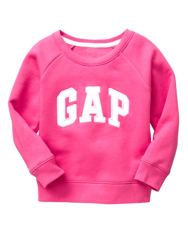 Fuşya Yazı Baskılı Sweatshirt